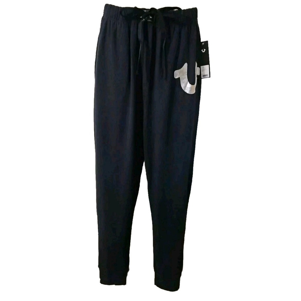 True Religon Loungewear Pajama Pants‎ Metallic Monogram Navy Blue Men's Size S